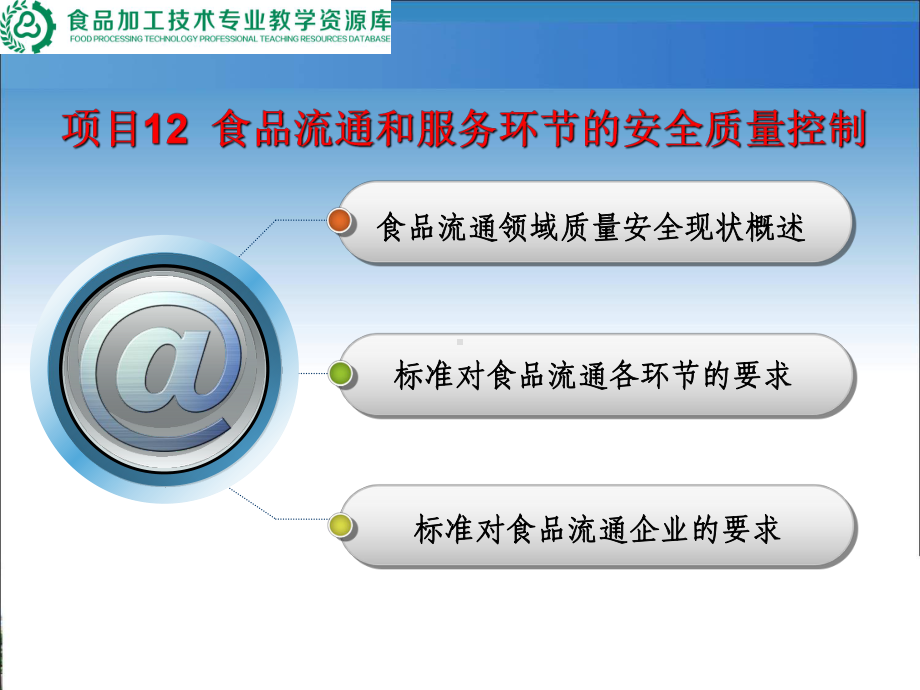 项目12-食品流通和服务环节的安全质量控制课件.ppt_第1页