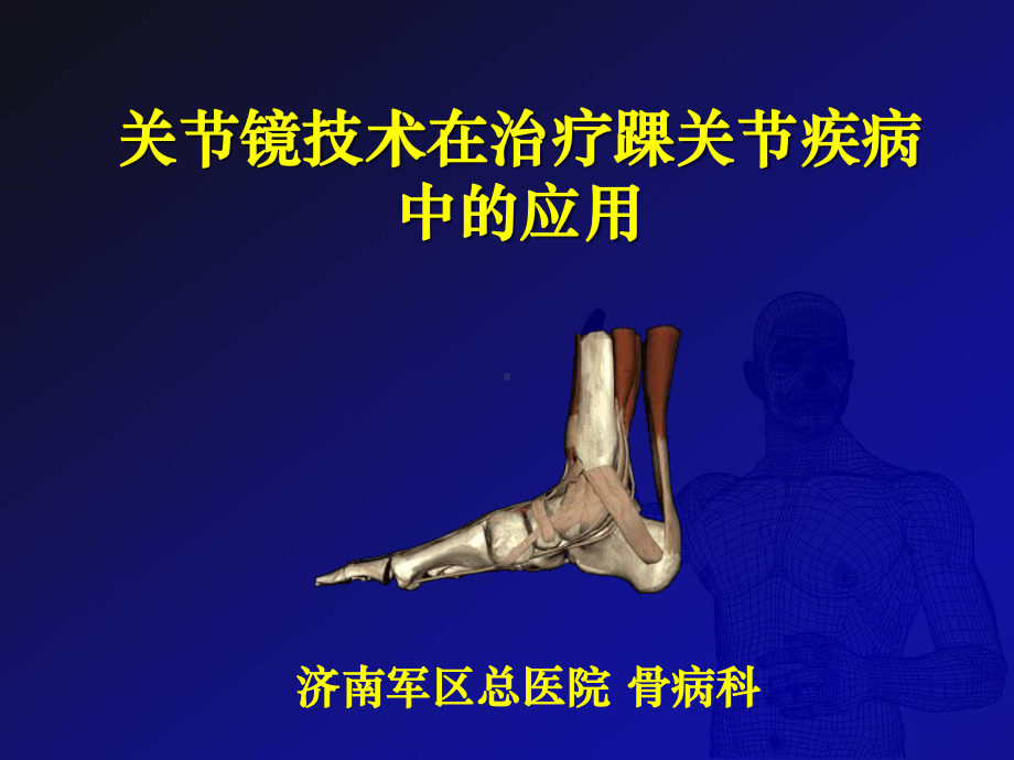 踝关节镜技术在治疗踝关节疾病中的应用课件.ppt_第1页