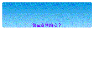 第10章网站安全课件.ppt