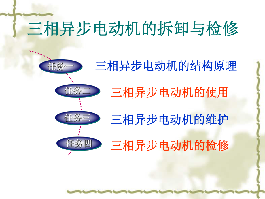 维修电工电子--三相异步电动机的拆卸与检修与电动机基本控制线路的安装详解课件.ppt_第1页