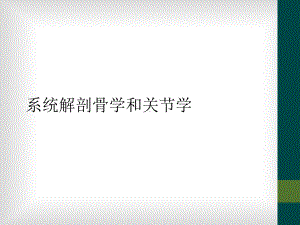 系统解剖骨学和关节学课件.ppt