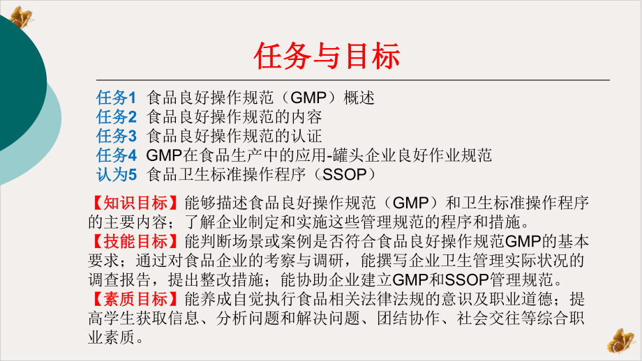 食品良好操作规范GMP和食品卫生标准操作程序SSOP课件.pptx_第1页