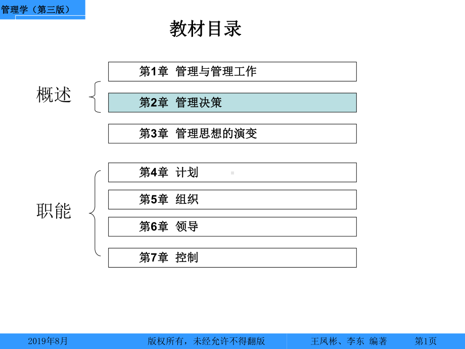 第2章管理决策管理学第三版讲义-课件.ppt_第1页