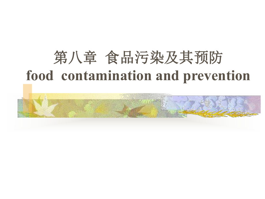 食品微生物污染物-医学课件.ppt_第1页