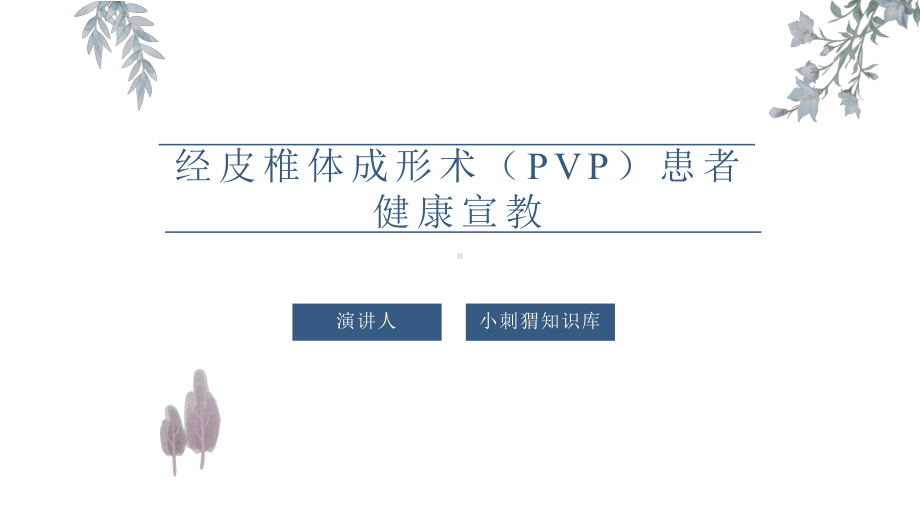 经皮椎体成形术(PVP)患者健康宣教课件.pptx_第1页