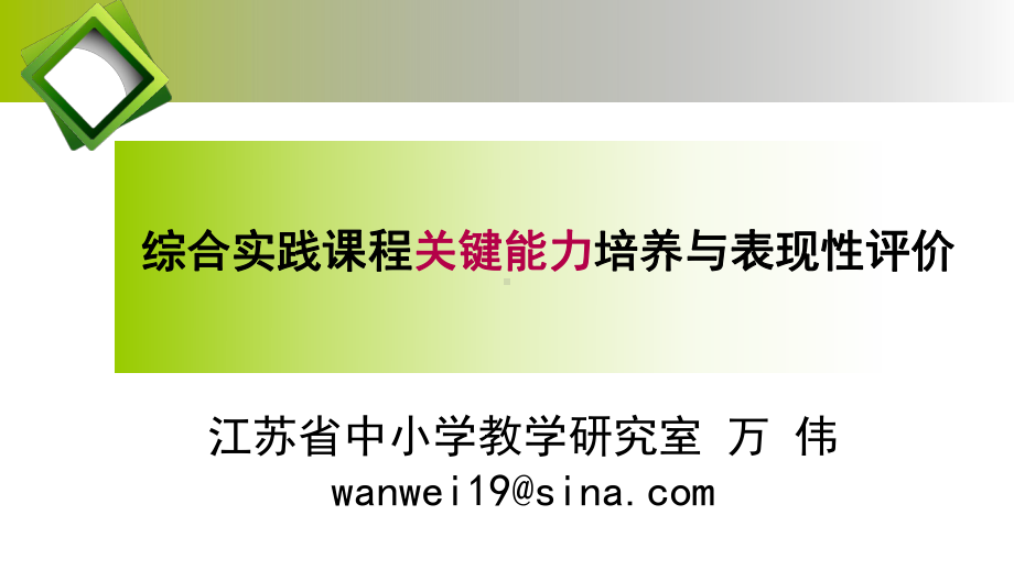 综合实践课程关键能力培养与表现性评价课件.ppt_第1页