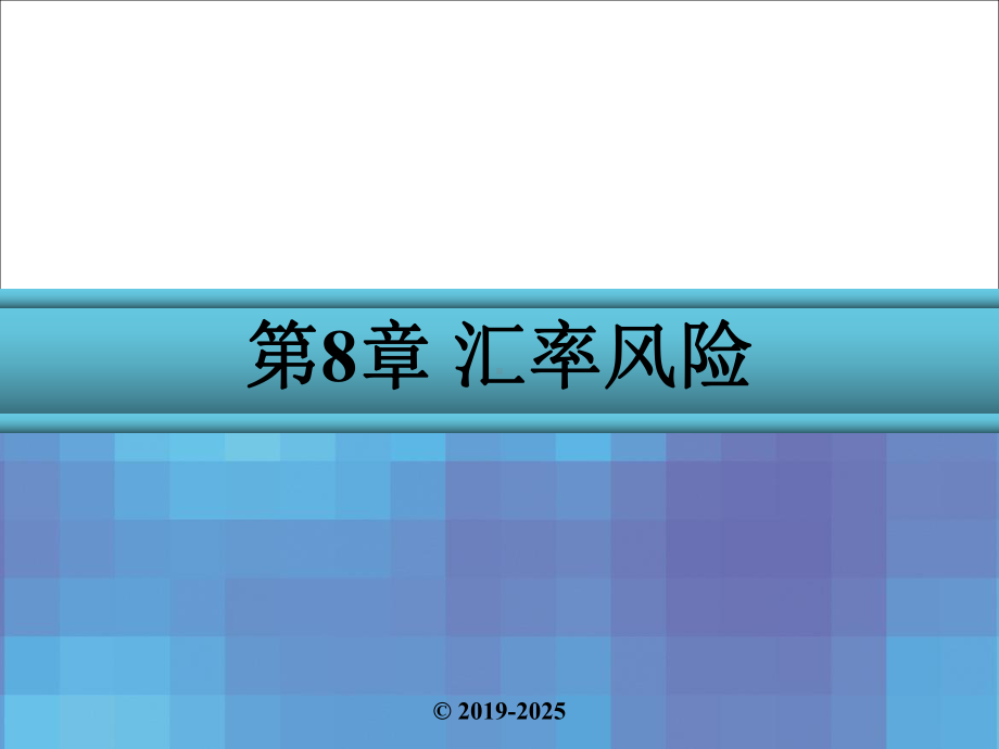 金融风险管理第8章-汇率风险课件.pptx_第1页