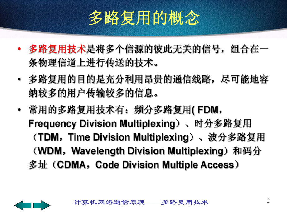 计算机网络通信原理多路复用技术课件.ppt_第2页