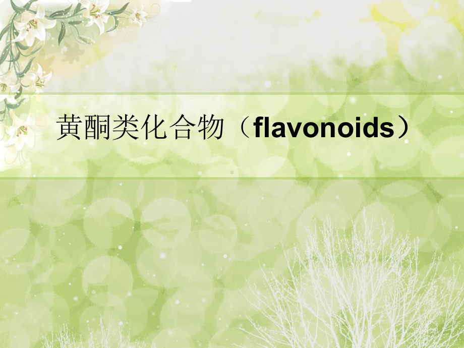 黄酮类化合物(flavonoids)课件.ppt_第1页