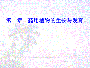 第二章-药用植物的生长与发育课件.ppt