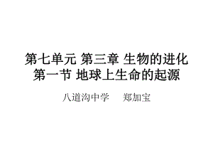 第七单元第三章生物的进化第一节地球上生命的起源课件.ppt