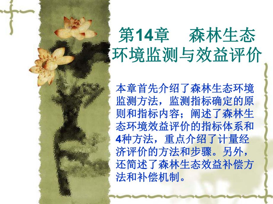 第14章-森林生态的环境监测与效益评价-课件.ppt_第1页