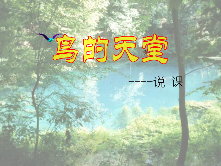 鸟的天堂说课-课件.ppt_第1页