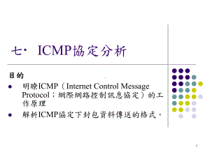 试验8ICMP协定分析课件.ppt