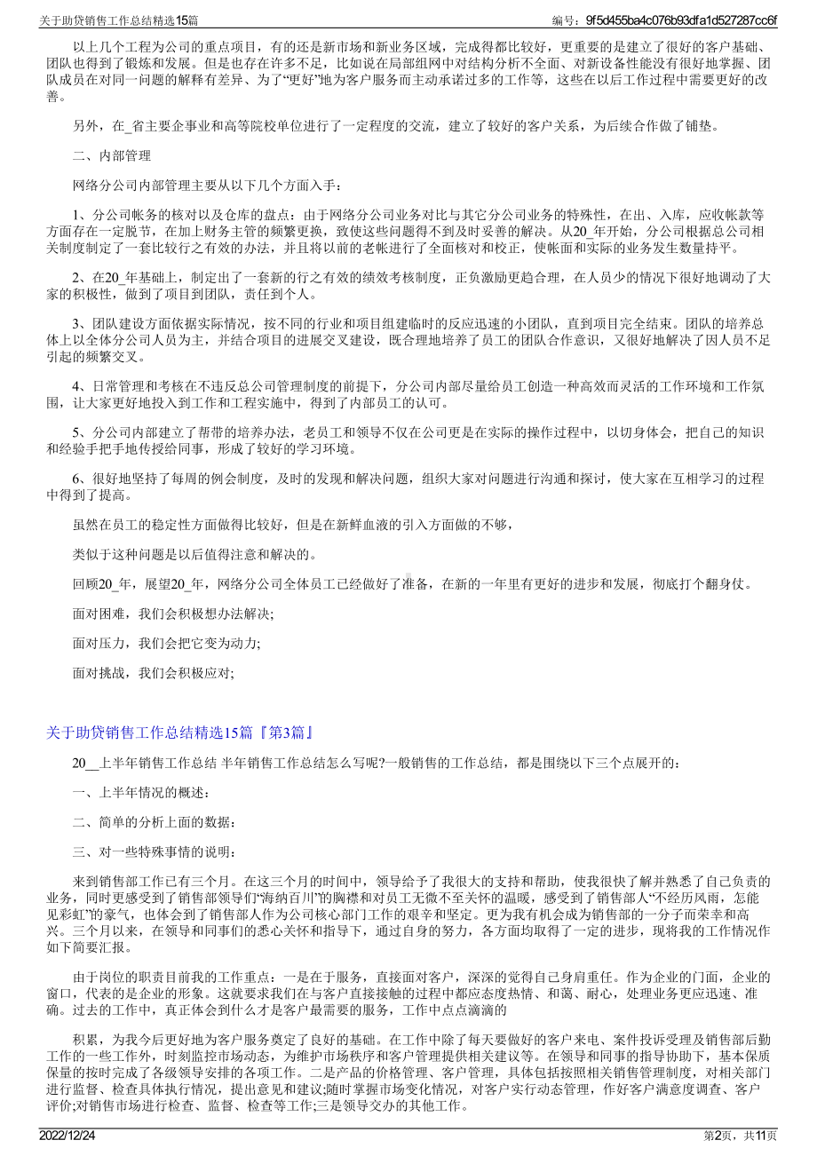 关于助贷销售工作总结精选15篇.pdf_第2页