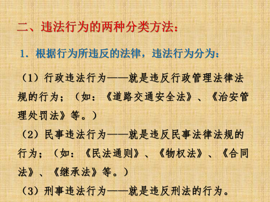 xxx中学2022秋中考社会思品一轮复习ppt课件：考点13、14．知道违法行为的含义及其分类懂得依法自律（a）(共30张PPT).pptx_第3页