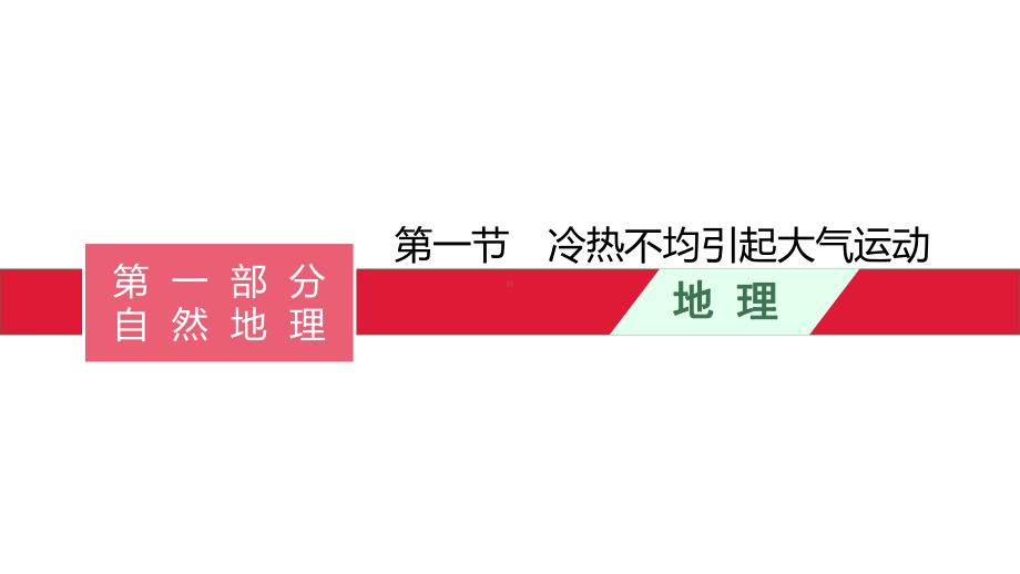 高考湘教版一轮复习第三章-二-第一节-冷热不均引起大气运动课件.pptx_第1页