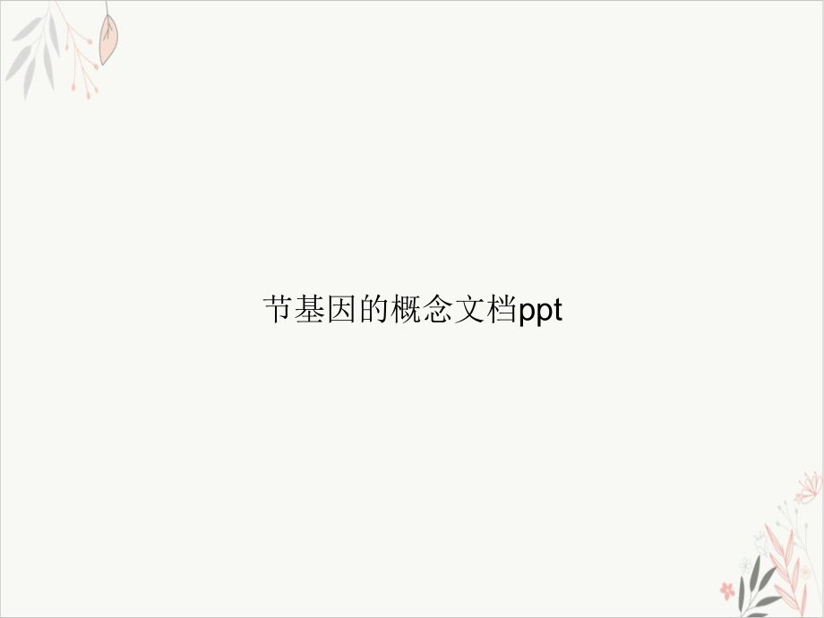 节基因的概念课件(模板).ppt_第1页