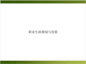 职业生涯规划与发展实用版课件.ppt