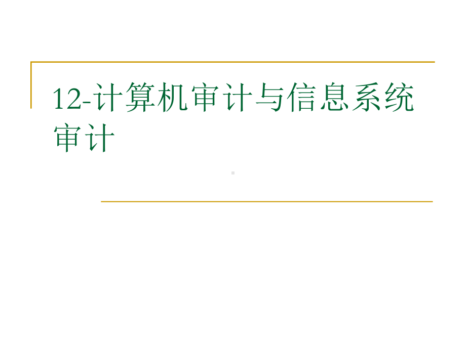 计算机审计与信息系统审计详解课件.ppt_第1页