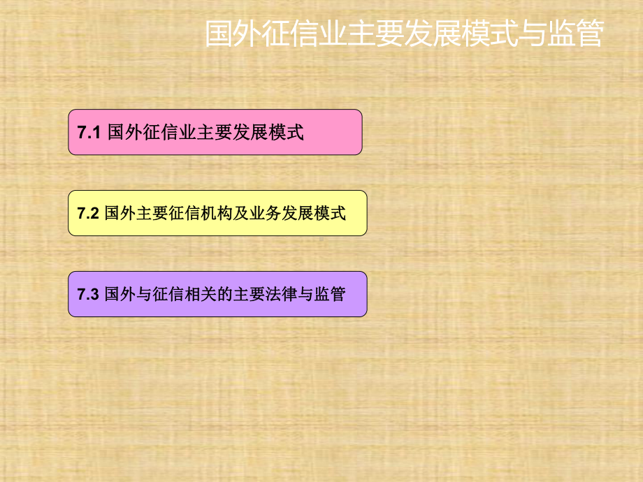 第七章-国外征信业主要发展模式与监管-《征信理论与实务》课件.ppt_第1页