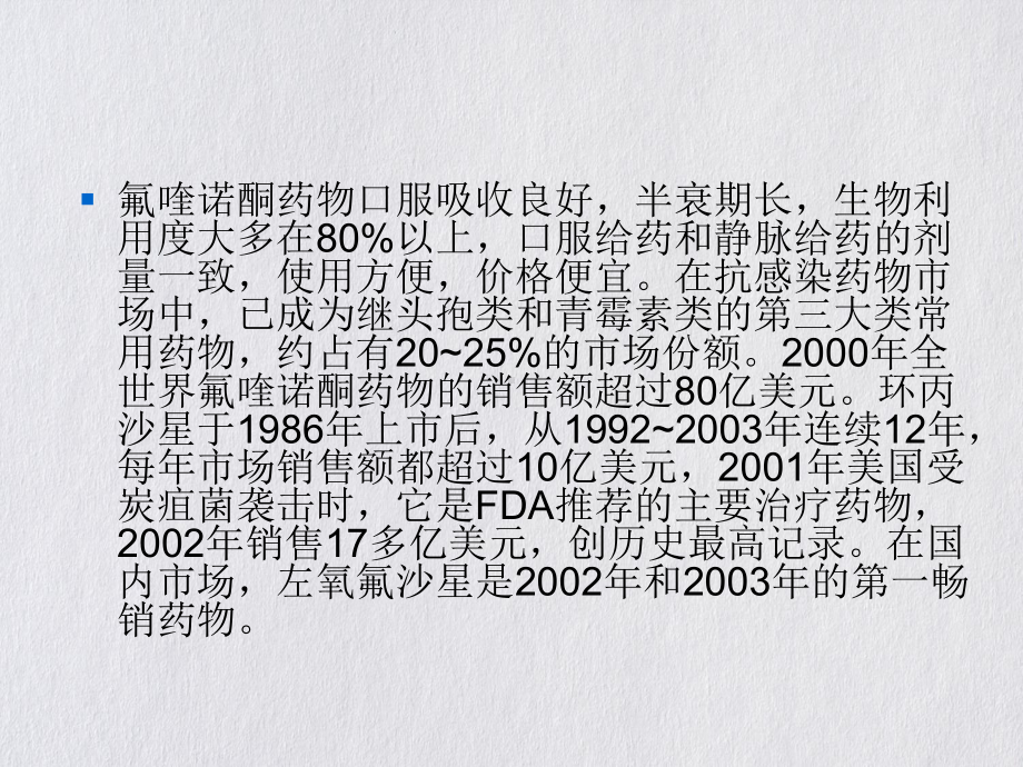 氟喹诺酮药物的合成技术讲课课件.ppt_第3页