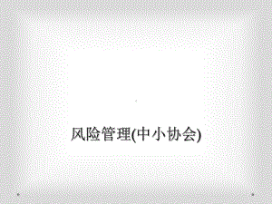 风险管理(中小协会)课件.ppt