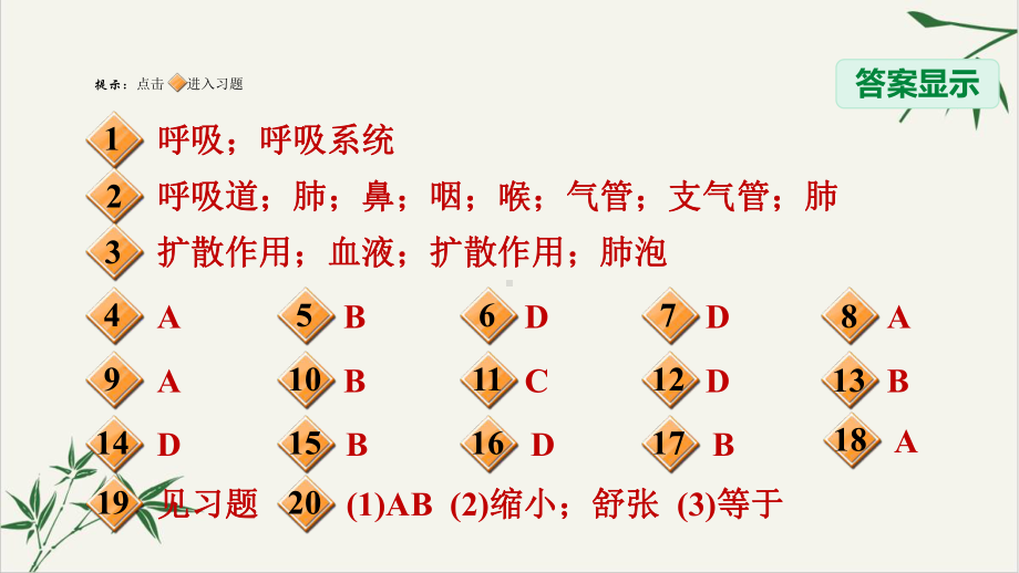 人体呼吸系统的结构和气体交换浙教版八级科学下册习题课件讲义.ppt_第2页