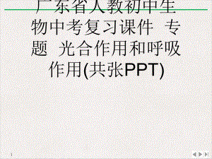 人教初中生物中考复习专题光合作用和呼吸作用(共张)课件.ppt