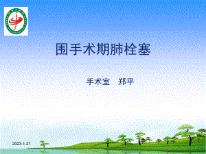 围手术期肺栓塞(ZP)课件.ppt