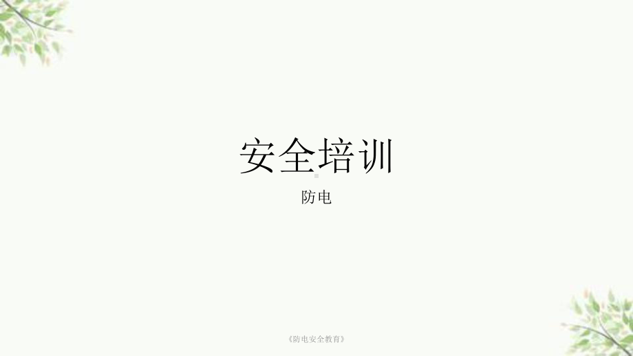 《防电安全教育》课件.ppt_第1页