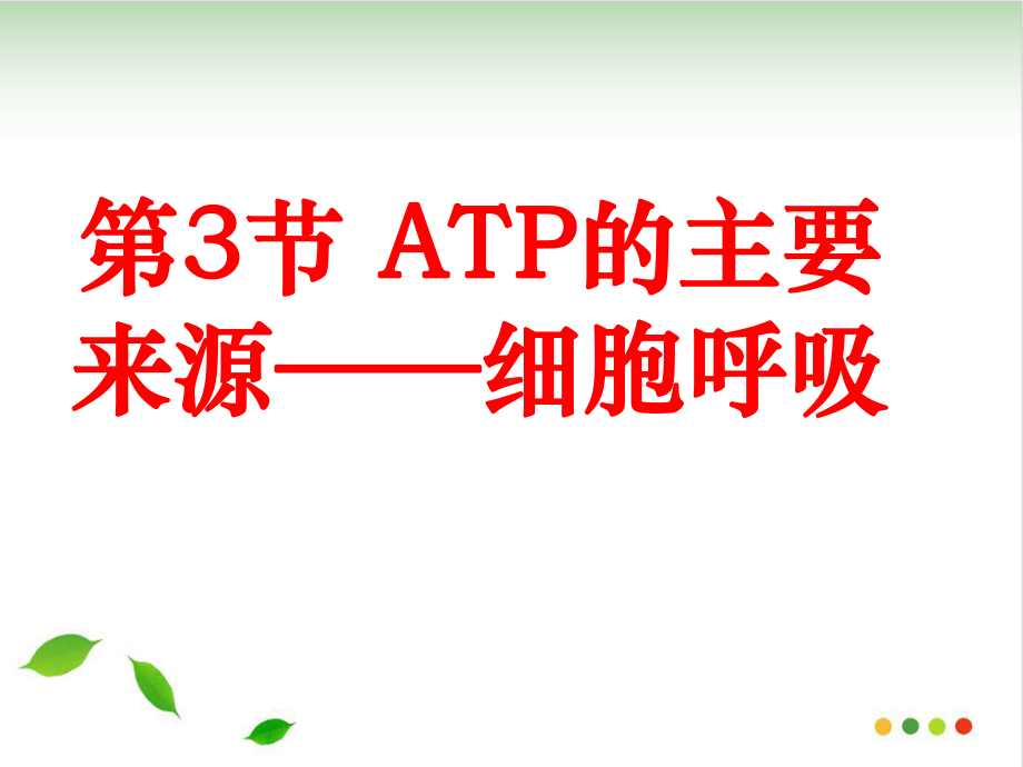 人教高中生物必修课件：ATP的主要来源细胞呼吸.pptx_第3页