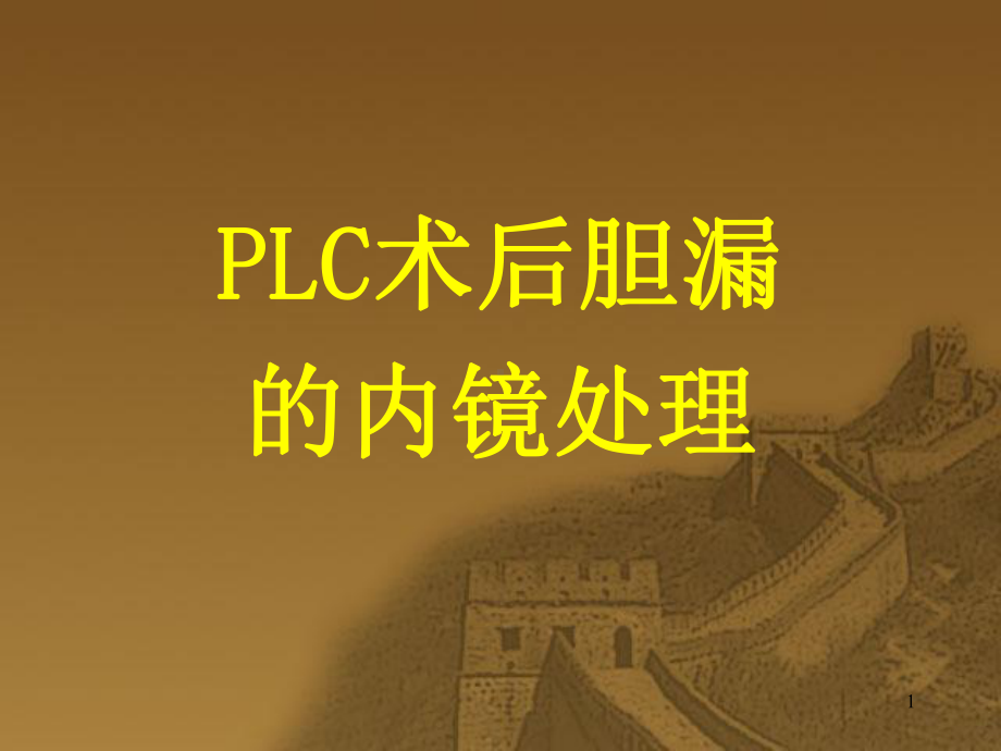 LC术后胆漏胆管狭窄的内镜处理课件.ppt_第1页