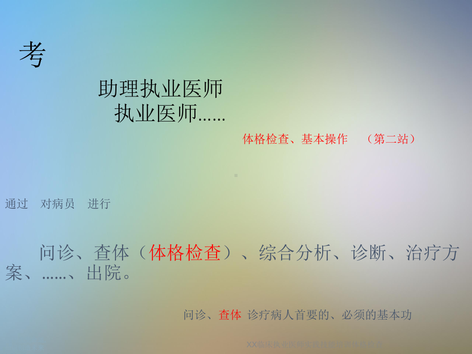 XX临床执业医师实践技能培训体格检查(同名1062)课件.ppt_第2页