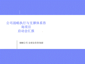 IBM-战略执行与支撑体系咨询项目-启动会课件.pptx