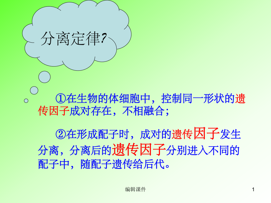 人教版教学课件减数分裂基因和染色体的关系.ppt_第1页