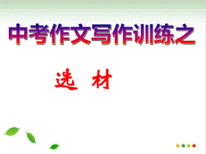 中考作文选材-课件(完美版).ppt