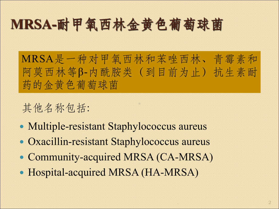 MRSA感染抗菌药物学习班讲义课件.ppt_第2页