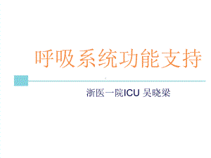 呼吸系统功能支持课件.ppt