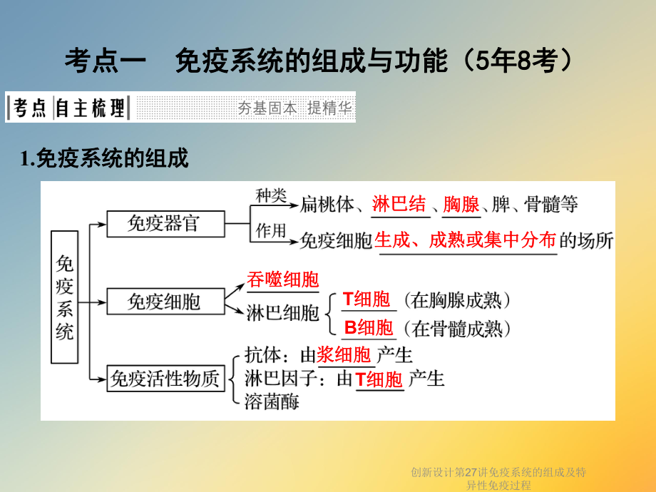 创新设计第27讲免疫系统的组成及特异性免疫过程课件.ppt_第2页