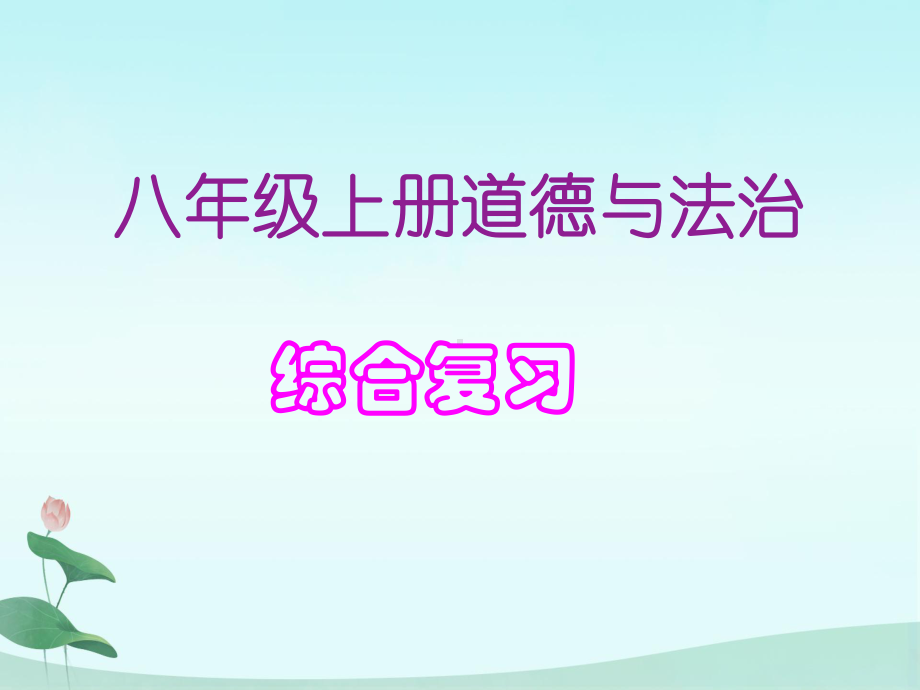 （部）统编版八年级上册《道德与法治》知识点总复习ppt课件.pptx_第1页