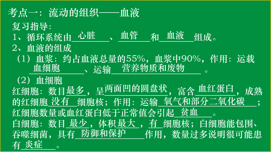 中考复习：专题-人体内物质的运输-课件.pptx_第2页