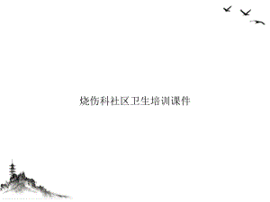 烧伤科社区卫生课件.ppt