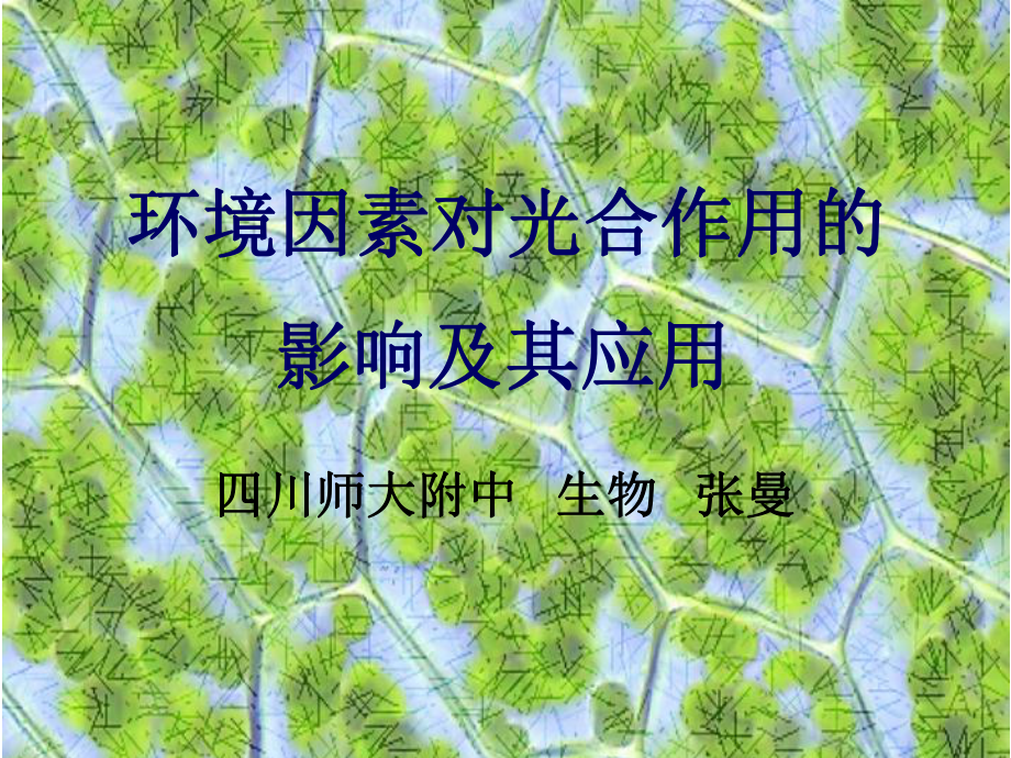 环境因素对光合作用的影响及其应用(公开课)课件.ppt_第2页