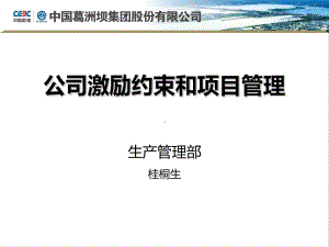 某公司激励约束和项目管理培训教材课件.ppt