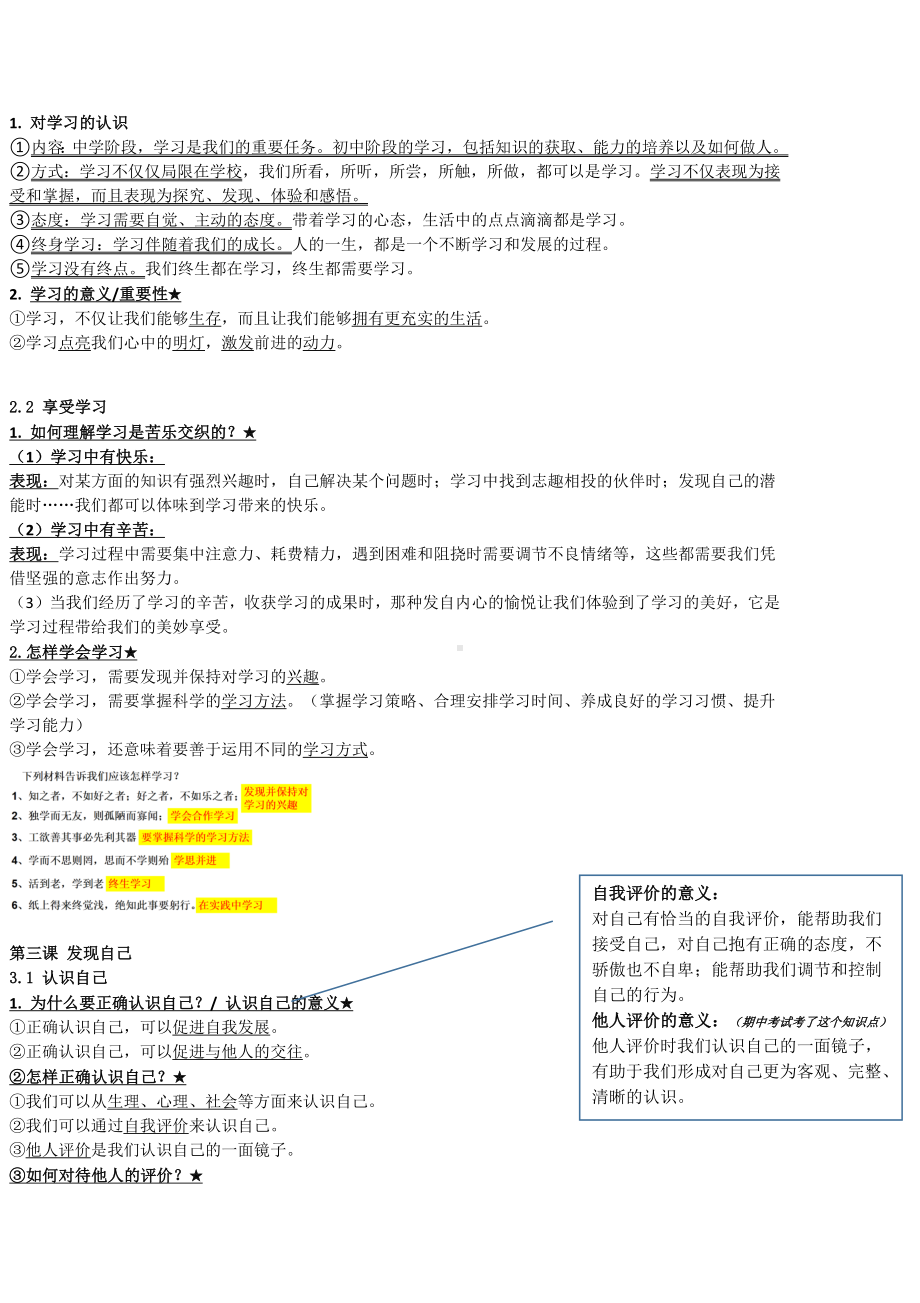 （部）统编版七年级上册《道德与法治》期末知识点总结.docx_第2页