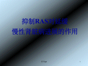 抑制RAS对延缓慢性肾脏病进展的作用课件.ppt