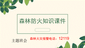 森林防火主题班会教学课件.pptx