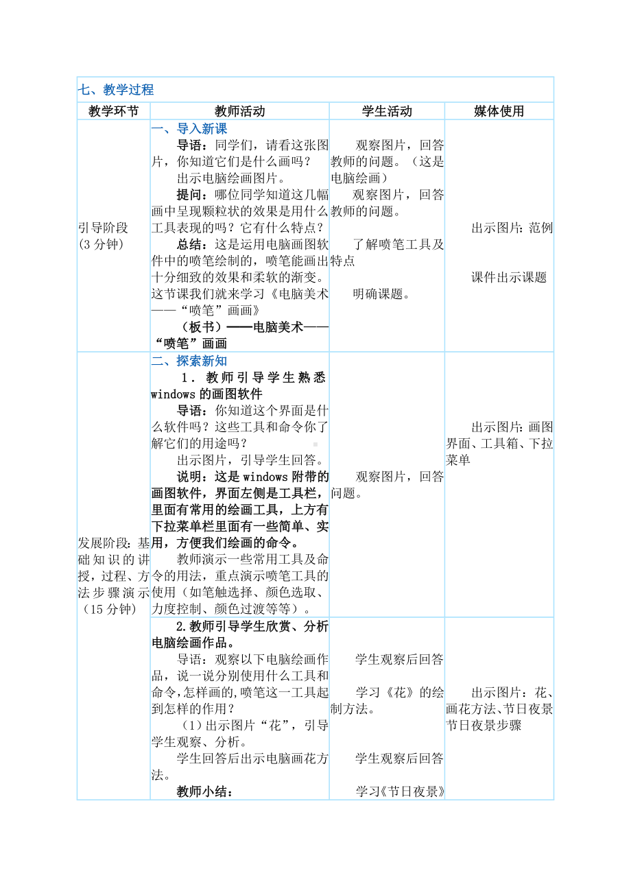 《电脑美术-喷笔画画》教学设计参考模板范本.doc_第2页