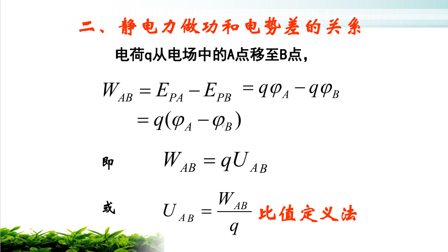 新人教版《电势差》优秀课件2.ppt_第3页